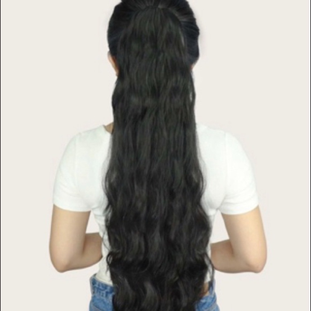 Long hair extension, natural black